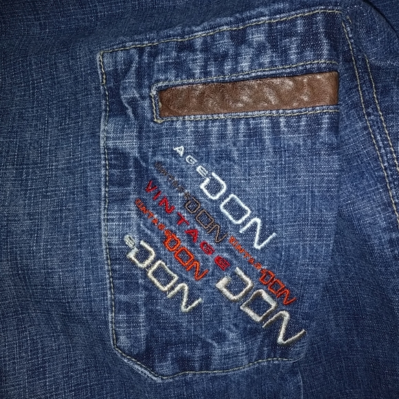 Vintage Don 40 Mens Baggy Retro Logo Jeans - Picture 6 of 8